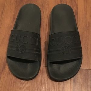 Authentic Gucci Logo Rubber Slides